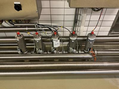 Overview picture of Alfa laval pneumatic valve station
